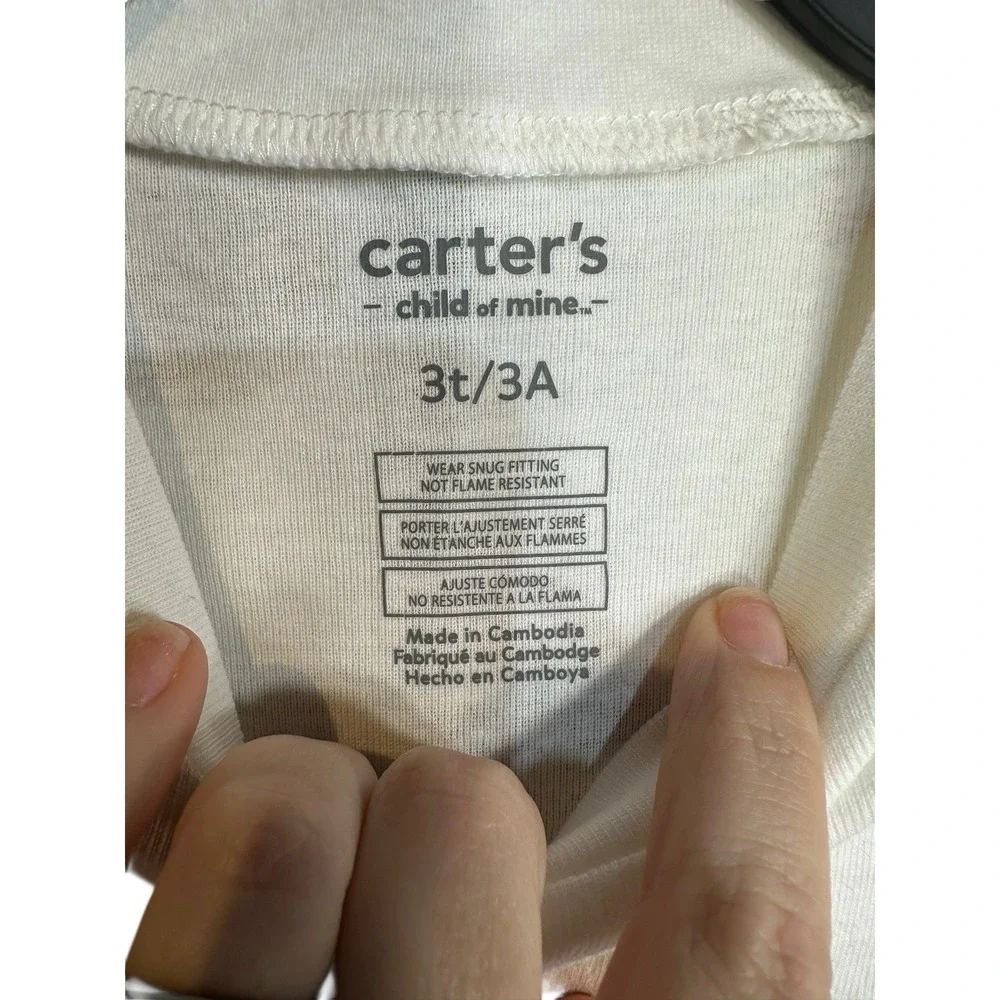 carters child of mine‎ toddler boys pajamas size 3T bunny short sleeve pants
